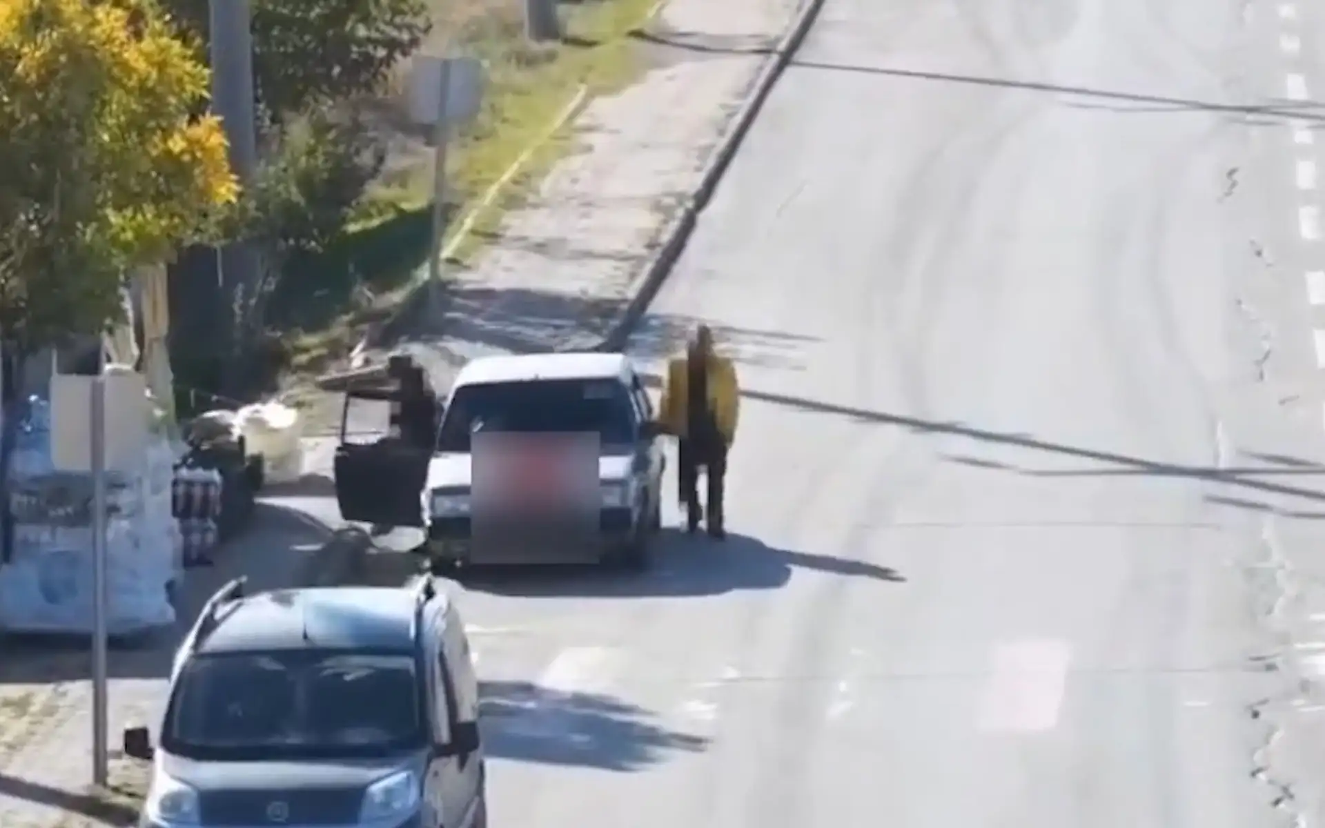 Ehliyetsiz sürücü dron kamerasıyla yakalandı