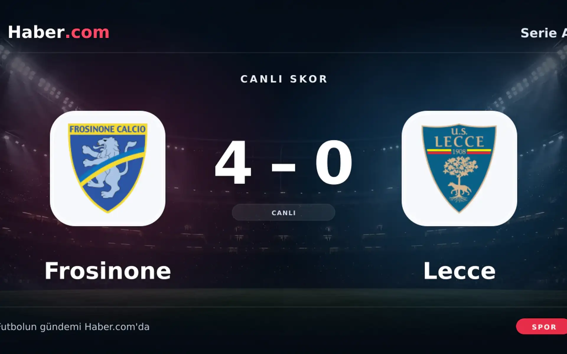 Frosinone - Lecce: Daniel Bîrligea 72. dakikada gol attı (4-0) | 29 Ekim 2026