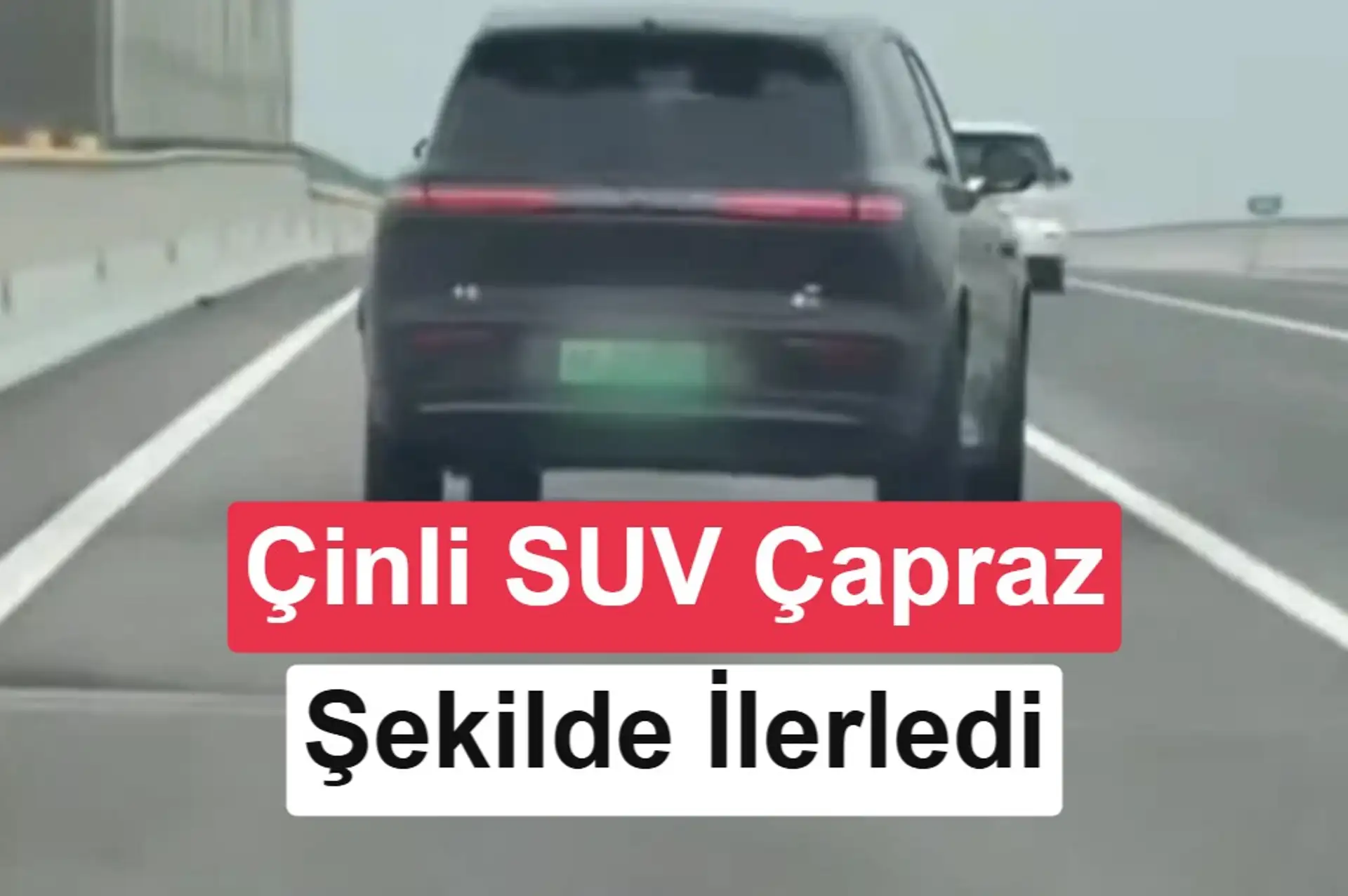 Otoyolda 100 km/s hızla çapraz giden Voyah SUV gündem oldu