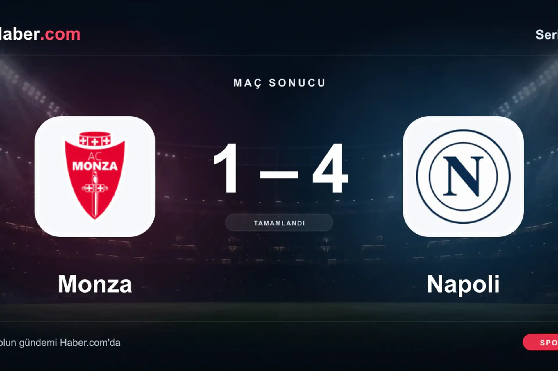Monza 1-4 Napoli: Konuk ekip ikinci yarıda farkı açtı