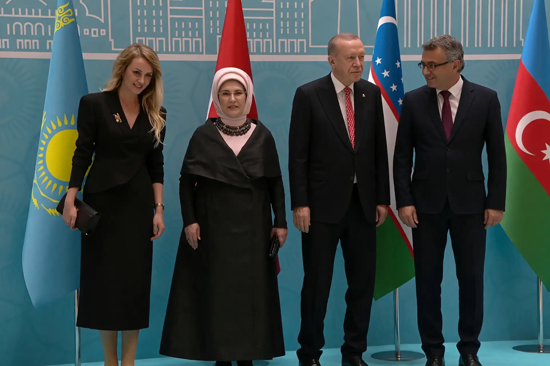 Türk Devletleri Teşkilatı Zirvesi: Erdoğan liderleri karşıladı