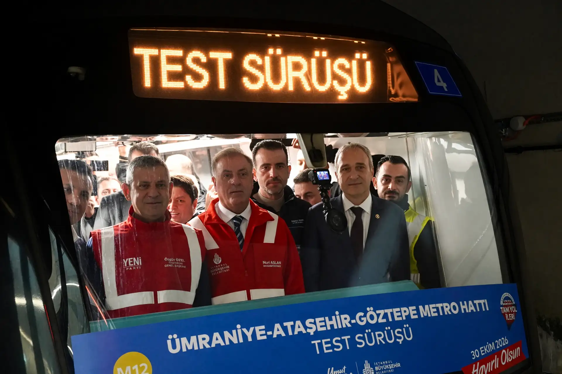 M12 metro hattında test sürüşü yapıldı, aralıkta açılacak
