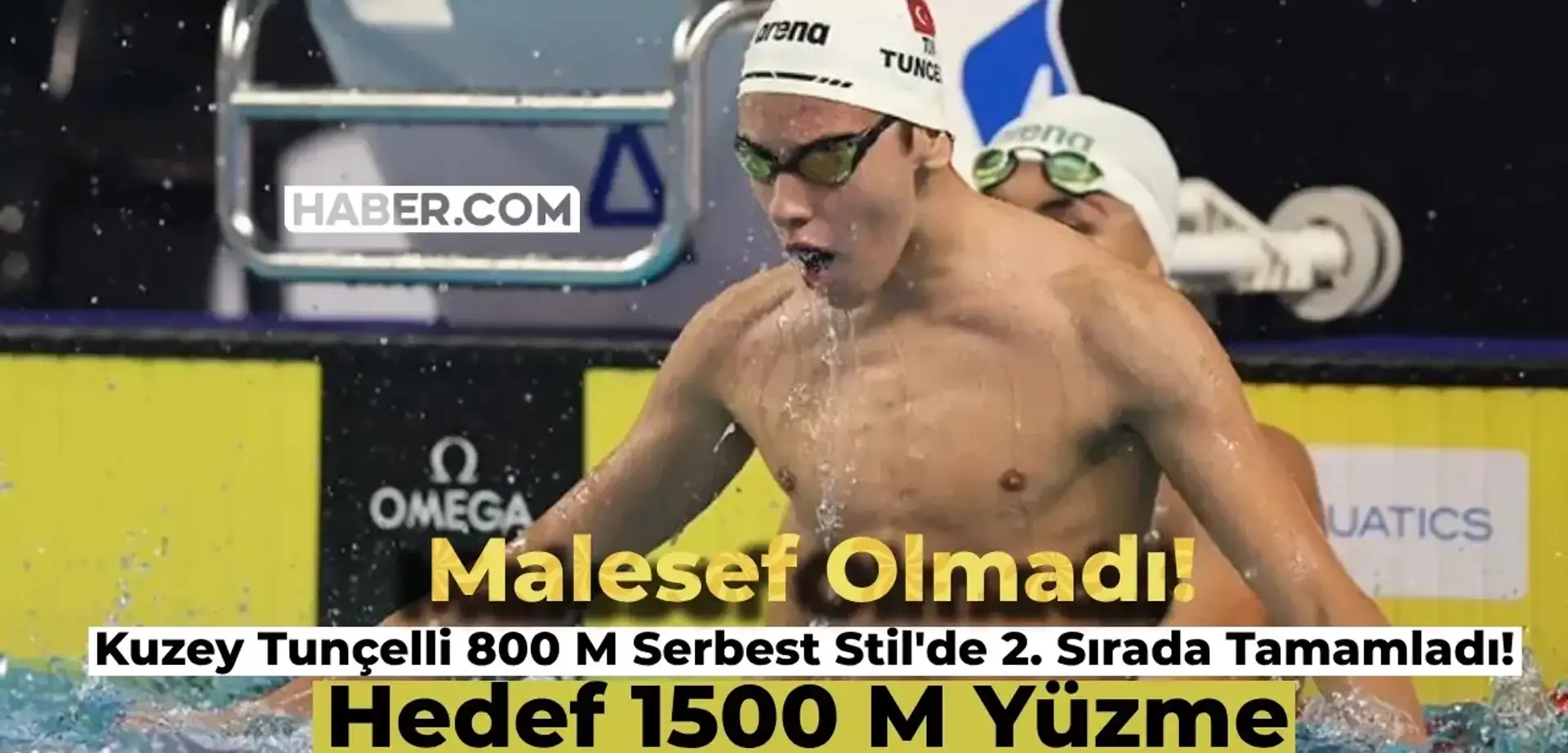 800 Metre Serbest Stil Yüzme Yarışında Kuzey Tunçelli 2. Oldu!