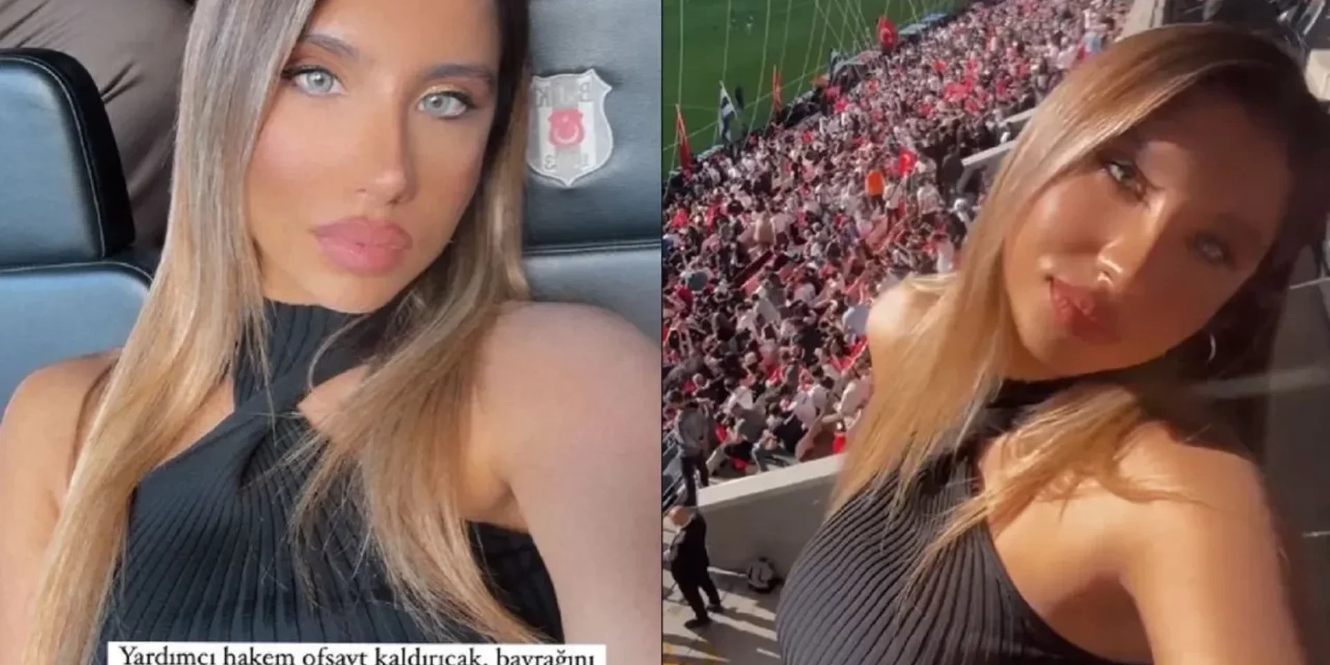 Elif Karaarslan Sosyal Medya Fenomeni Olmuştu! Bu Kez Beşiktaş Maçı Yorumuyla Gündemde