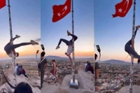 Nevşehir'de Türk Bayrağı Direğinde Direk Dansına Soruşturma!