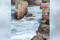 Deniz Yasağını İhlal Eden Kişi Kayalıklarda Mahsur Kaldı