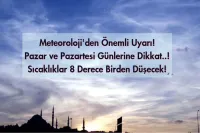 Meteoroloji'den Yeni Uyarı Geldi: Hava Sıcaklığı 8 Derece Birden Düşecek