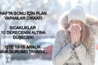 Sıcaklıklar 10 Derecenin Altına Düşüyor: İşte Hafta Sonu Yurt Genelinde Hava Durumu