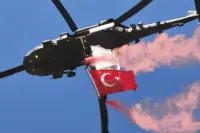 Malazgirt'te Jandarma Helikopterlerinden Nefes Kesen Gösteri