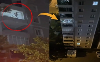 Balkon Duvarında Dans Eden Kadın Beylikdüzü'nde Panik Yarattı