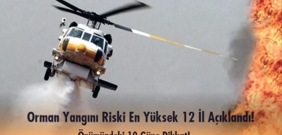 10 Gün Boyunca Dikkat: Yangın Riski En Yüksek 12 İl Açıklandı!