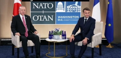 Cumhurbaşkanı Erdoğan ile Macron ABD'de Bir Araya Geldi
