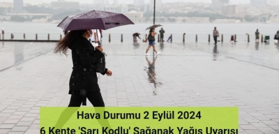 Hava Durumu 2 Eylül 2024: 6 Kente Sağanak Yağış Uyarısı
