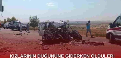 Kızlarının Düğününe Giderken Kaza Yaptılar ! 4 Ölü!