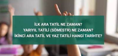 Okullarda İlk Ara Tatil Ne Zaman? 2024-2025 Yarıyıl Tatili, İkinci Ara Tatil ve Yaz Tatili Tarihleri