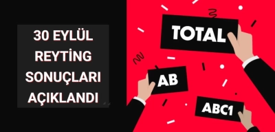 Reyting Sonuçları 30 Eylül 2024 Pazartesi: Dünün Reyting Birincisi Kim Oldu?
