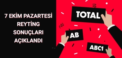 Reyting Sonuçları 7 Ekim 2024 Pazartesi: Dünün Reyting Birincisi Kim Oldu?