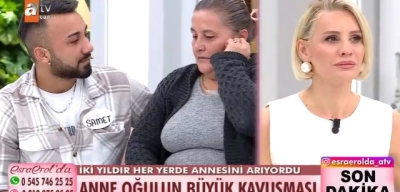 Samet Bağcı 2 Yıldır Eski Kocasından Saklanan Annesi Dilek’e Esra Erol’da Kavuştu!