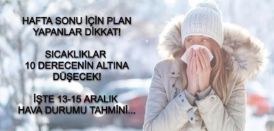 Sıcaklıklar 10 Derecenin Altına Düşüyor: İşte Hafta Sonu Yurt Genelinde Hava Durumu