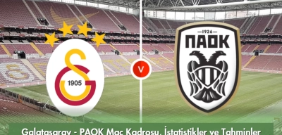 UEFA Avrupa Ligi | Galatasaray - PAOK: Kadrolar, Önemli İstatistikler ve Tahminler