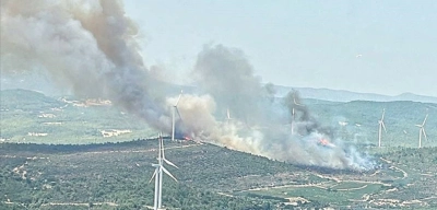 Urla'da Orman Yangını! Ekipler Havadan ve Karadan Müdahale Ediyor