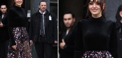 Hande Erçel Paris Moda Haftası'nda Büyüledi