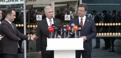 İmamoğlu, Yavaş'ı Makamında Ziyaret Etti