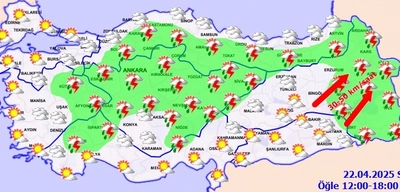 5 Bölge İçin Sağanak Yağış Uyarısı