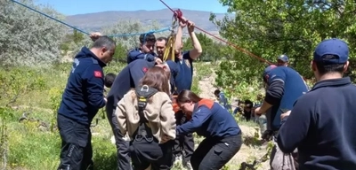 Kapadokya'da Sıcak Hava Balonu Kayalıklara İndi!