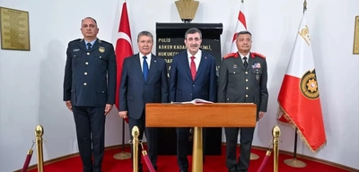 Cevdet Yılmaz, Türkiye-KKTC Polis Hizmet Araçları Teslim Töreni'ne Katıldı