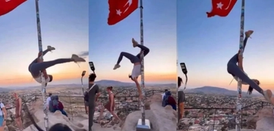 Nevşehir'de Türk Bayrağı Direğinde Direk Dansına Soruşturma!