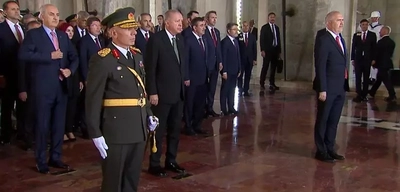 Cumhurbaşkanı Erdoğan ve Devlet Erkanı Anıtkabir'de