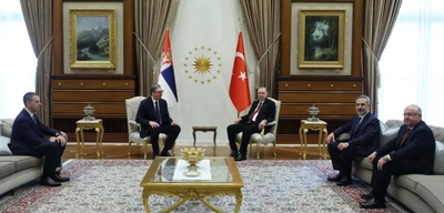 Cumhurbaşkanı Erdoğan, Sırbistan Lideri Vucic'i Karşıladı