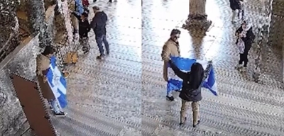 Ayasofya'da Provokasyon: Bizans Bayrağı Açan İki Yunan Turist Tutuklandı