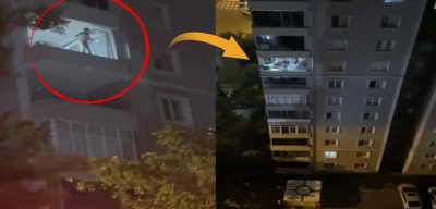 Balkon Duvarında Dans Eden Kadın Beylikdüzü'nde Panik Yarattı