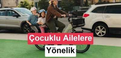 Çocuklu Aileler İçin 100 km Menzilli Elektrikli Bisiklet