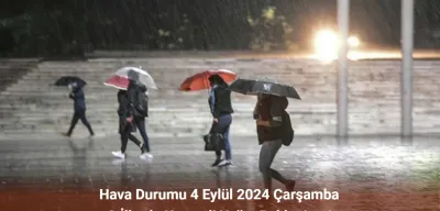 Hava Durumu 4 Eylül 2024 Çarşamba: O İllerde Kuvvetli Yağış Bekleniyor!
