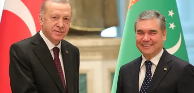 Cumhurbaşkanı Erdoğan ile Türkmenistan Milli Lideri Berdimuhammedov Görüştü