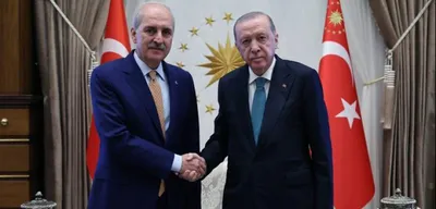 Cumhurbaşkanı Erdoğan, TBMM Başkanı Numan Kurtulmuş'u Kabul Etti