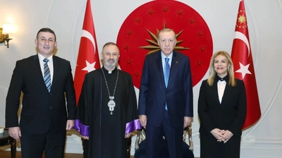 Cumhurbaşkanı Erdoğan, Ermeni Katolik Cemaati Ruhani Reisi Kazancıyan'ı Kabul Etti