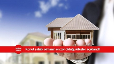 Ev sahibi olmanın en zor olduğu ülkeler açıklandı! Türkiye'nin sırlamasını herkesi şoka sokacak