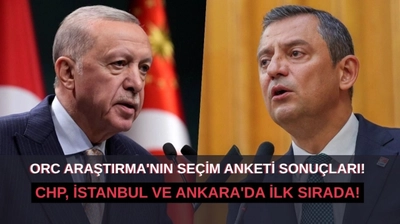 ORC Araştırma Son Seçim Anketinin Sonuçlarını Paylaştı: CHP, İstanbul ve Ankara'da İlk Sırada