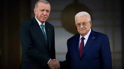 Cumhurbaşkanı Erdoğan, Filistin Devlet Başkanı Abbas ile Görüştü