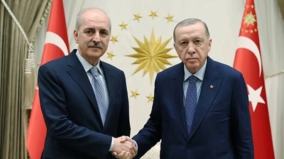 Cumhurbaşkanı Erdoğan, TBMM Başkanı Kurtulmuş'u Kabul Etti