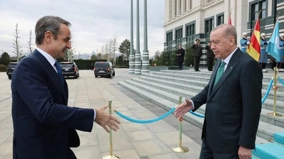 Cumhurbaşkanı Erdoğan ve Miçotakis Beştepe'de Bir Araya Geldi