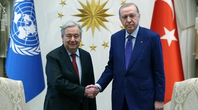 Cumhurbaşkanı Erdoğan, BM Genel Sekreteri Guterres'i Kabul Ettti