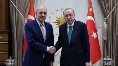Cumhurbaşkanı Erdoğan, TBMM Başkanı Numan Kurtulmuş'u Kabul Etti