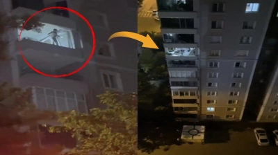 Balkon Duvarında Dans Eden Kadın Beylikdüzü'nde Panik Yarattı