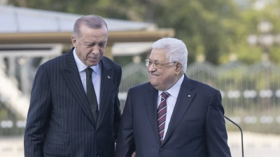 Cumhurbaşkanı Erdoğan, Filistin Devlet Başkanı Mahmud Abbas'ı Külliye'de Ağırladı