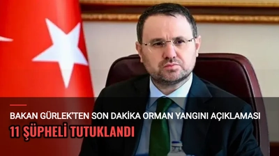 Bakan Gürlek'ten Orman Yangını Açıklaması: 11 Şüpheli Tutuklandı